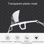 10pcs /Bag Recyclable Transparent Restaurant Mask Chef Anti-fog And Anti-Spittle Plastic Masks