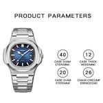 BINBOND B1885 30m Waterproof Retro Luminous Square Men Quartz Watch, White Steel-Blue, White Steel-Black, White Steel-White, White Steel-Green, Rose Gold-Blue, Rose Gold-Black, Rose Gold-White, Black Steel-Black-White, Black Steel-Blue-White