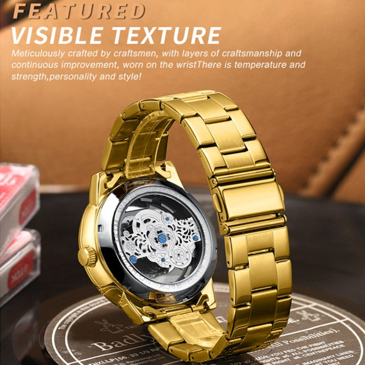 BINBOND B3030 Embossed Dragon Luminous Waterproof Quartz Watch, Full-gold Gold, Full-gold Black, Full-gold White, Black Steel-Black, White Steel-Black, White Steel-White, Brown Leather-Full-gold-Gold, Brown Leather-Full-gold-Black                      ...