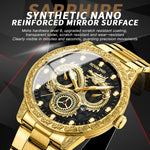 BINBOND B3030 Embossed Dragon Luminous Waterproof Quartz Watch, Full-gold Gold, Full-gold Black, Full-gold White, Black Steel-Black, White Steel-Black, White Steel-White, Brown Leather-Full-gold-Gold, Brown Leather-Full-gold-Black                      ...