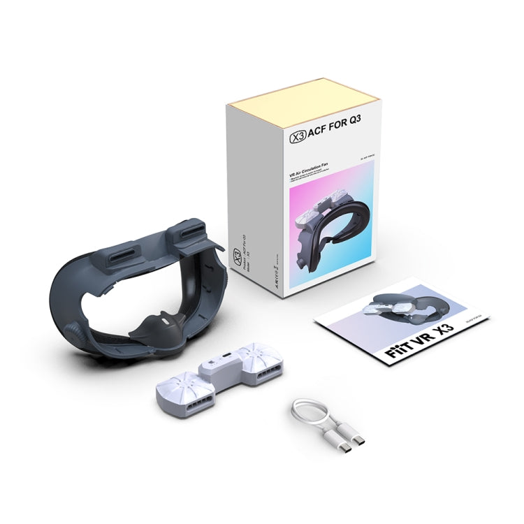 For Meta Quest 3 Air Circulation Heat Dissipation Replacement Mask With Fan Anti-Fogging VR Mask Accessories, With Fan