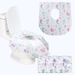 5pcs Disposable Nonwoven Toilet Pad Portable Hotel And Traveling Cartoon Universal Cushion, Dinosaur, Mermaid
