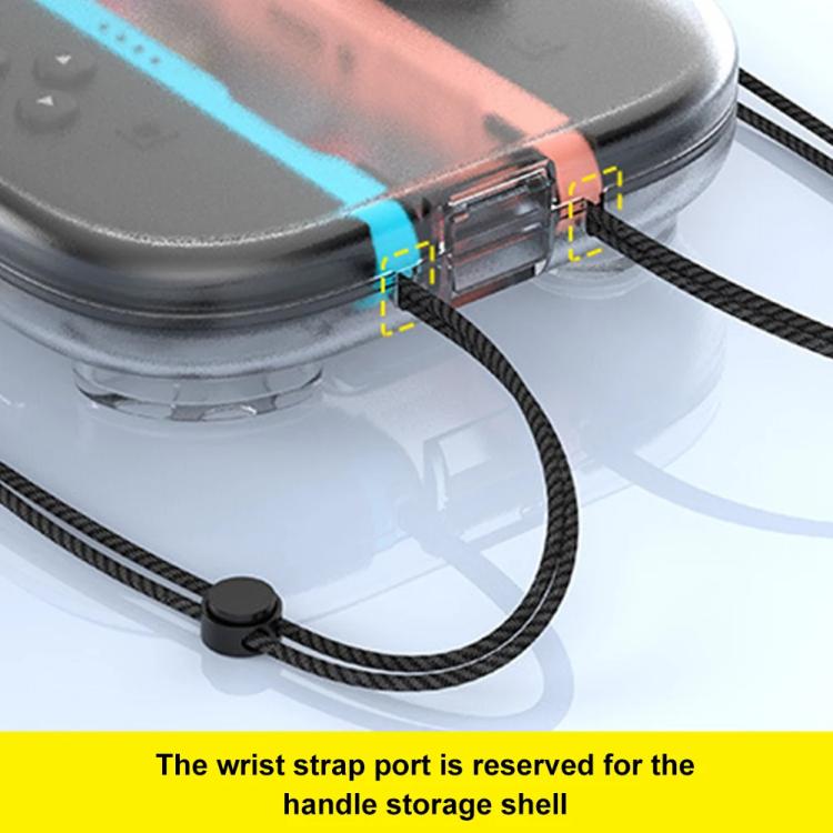 For Nintendo Switch 2 Joy-Con Crystal Storage Case Organizer Anti-Scratch Travel Box With 2 Game Card Slots, Handle case Clear White, Handle case Clear Black