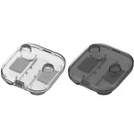 For Nintendo Switch 2 Joy-Con Crystal Storage Case Organizer Anti-Scratch Travel Box With 2 Game Card Slots, Handle case Clear White, Handle case Clear Black