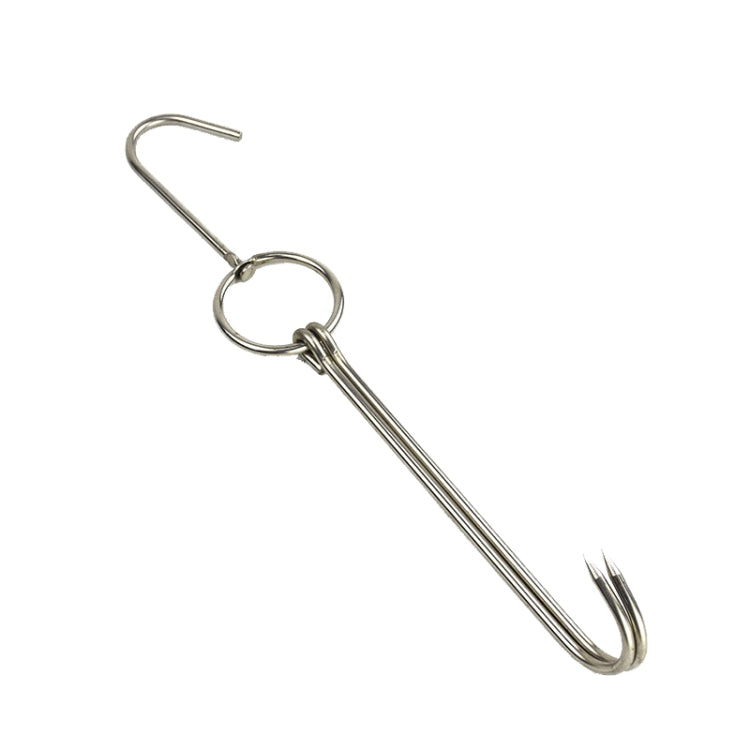 Stainless Steel Double Ring Duck Cooker Hanger Outdoor Barbecue Hanging Hook Stand, 3 Centi Small Ring 23cm, 3 Centi Small Wax Ring 24.5cm, 3 Centi Large Wax Ring 33cm, 3 Centi Medium Wax Ring 29cm, 4 Centi  Steel Thick Short 24cm                      ...