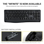 T-WOLF TF-100 2.4G Bluetooth Laptop Office Wireless Keyboard and Mouse Set, TF-100(Black)