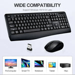 T-WOLF TF-100 2.4G Bluetooth Laptop Office Wireless Keyboard and Mouse Set, TF-100(Black)