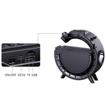 DV-800 G-shaped Colorful Atmosphere Light Flashlight Solar Wireless Bluetooth Speaker