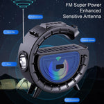 DV-800 G-shaped Colorful Atmosphere Light Flashlight Solar Wireless Bluetooth Speaker