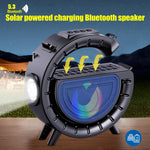 DV-800 G-shaped Colorful Atmosphere Light Flashlight Solar Wireless Bluetooth Speaker