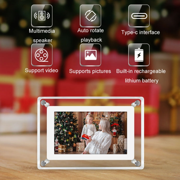 5 Zoll HD Digitaler Fotorahmen Kristall-Werbeplayer 1080P Bewegtbildanzeige-Player, 5 Zoll (US-Stecker), 5 Zoll (EU-Stecker), 5 Zoll (UK-Stecker)