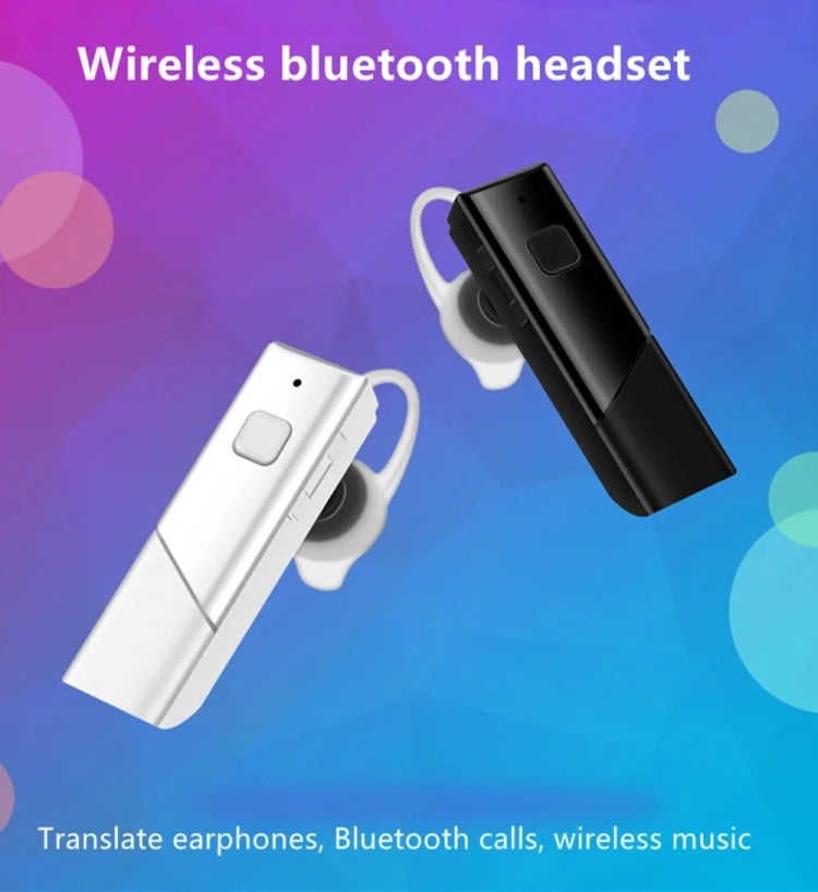 40 Languages Instant Real-Time Translation Smart Wireless BT5.0 Translation Earphone, Support 40 Languages (White), Support 40 Languages (Black)