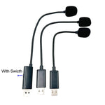 ميكروفون مؤتمر فيديو مباشر للكمبيوتر بقابس USB مباشر، 4.0x205 مم، 4.0x255 مم، 4.0x255 مم مع مفتاح تشغيل