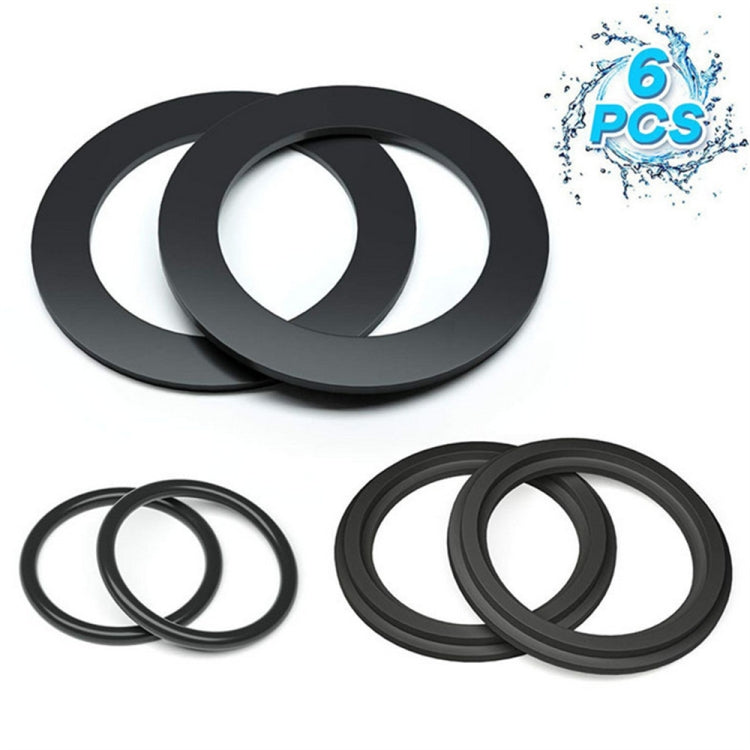 For Intex Pool Plunger Valves O-Ring Rubber 25076RP Washer Ring Kit, 6pcs /Set, 2pcs 10745, 2pcs 10262, 2pcs 10255