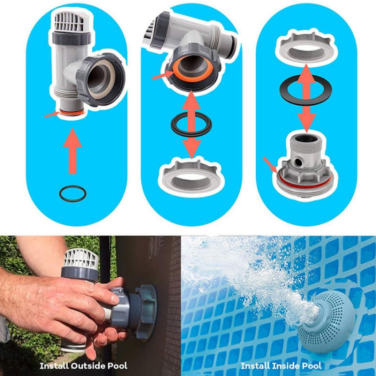 For Intex Pool Plunger Valves O-Ring Rubber 25076RP Washer Ring Kit, 6pcs /Set, 2pcs 10745, 2pcs 10262, 2pcs 10255