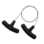 Stainless Steel Hand-pulled Wire Saw Rope Outdoor Camping Survival Equipment Saw, Orange 70cm, Black 70cm, Black 63cm, Orange 63cm