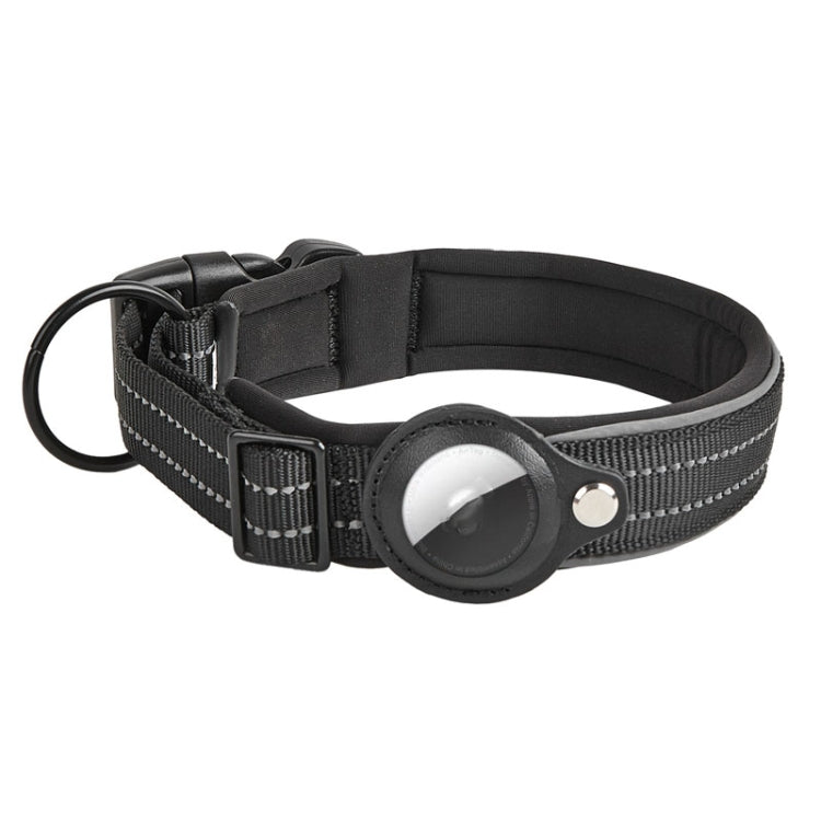 For AirTag 2nd Gen / AirTag 1st Gen Tracker Dog Collar Neoprene Lining Reflective Pet Collar, S, M, L, XL