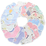 2pcs Dual Sided Newborn Baby Petal Waterproof Bib Six Layers Gauze Cotton Plum Bib, Cedar Pink