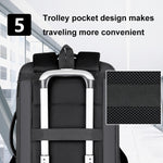 Expandable Business Waterproof Laptop Backpack With USB Port