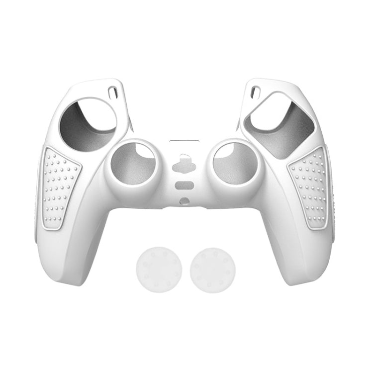 Étui de protection en silicone pour manette PS5 : coque souple antidérapante, blanc, bleu, noir, blanc + 2 chapeaux, bleu + 2 chapeaux, noir + 2 chapeaux, blanc + 8 chapeaux, bleu + 8 chapeaux, noir + 8 chapeaux