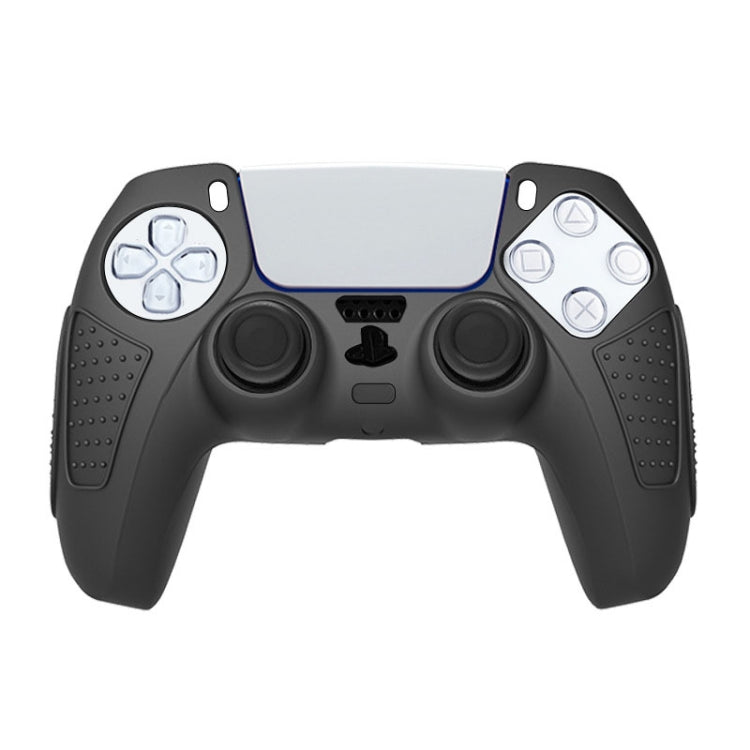 Étui de protection en silicone pour manette PS5 : coque souple antidérapante, blanc, bleu, noir, blanc + 2 chapeaux, bleu + 2 chapeaux, noir + 2 chapeaux, blanc + 8 chapeaux, bleu + 8 chapeaux, noir + 8 chapeaux