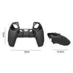 Étui de protection en silicone pour manette PS5 : coque souple antidérapante, blanc, bleu, noir, blanc + 2 chapeaux, bleu + 2 chapeaux, noir + 2 chapeaux, blanc + 8 chapeaux, bleu + 8 chapeaux, noir + 8 chapeaux