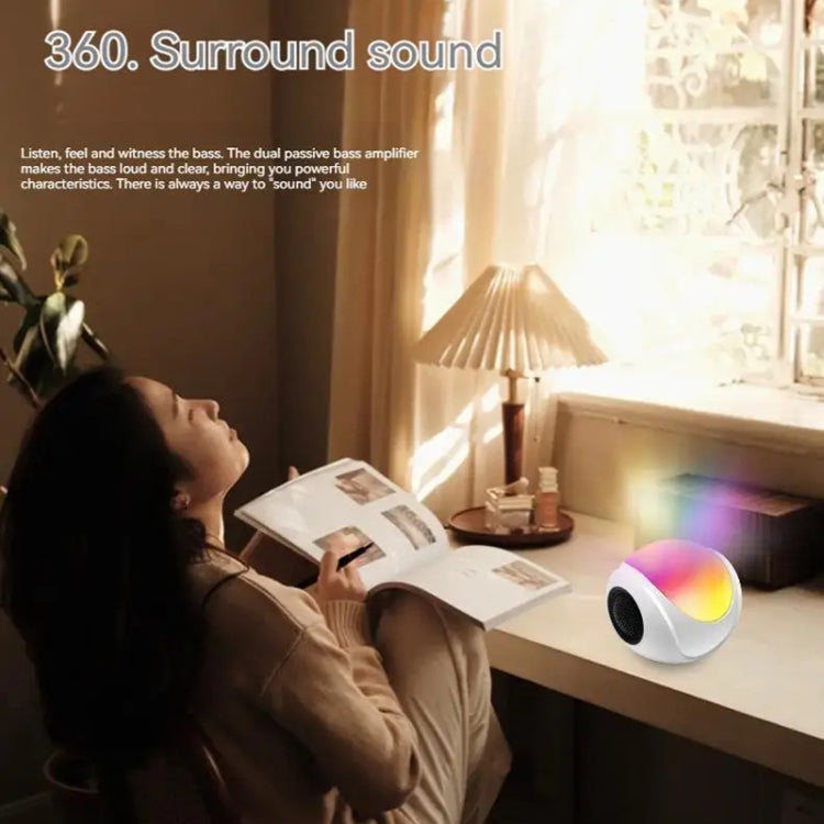 SY-688 TWS RGB Colorful Light Mini Card Bluetooth Speaker, SY-688 White