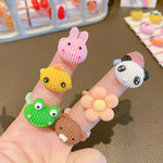 10pcs /Set Children Lovely Hair Bands Ring Baby Small Unbreakable Hair Headband, Flowers 1, Avocado, Fruits And Vegetables, Flowers 2, Colorful Eight Petal Flowers, Pink Candy, Frog Animals, Ice Cream, Watermelon Fruits, Transparent Daisies, Cream Colo...