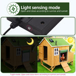 Automatische Hühnerstalltür mit Solarantrieb, 4 Betriebsmodi, Fernbedienung, Solar
