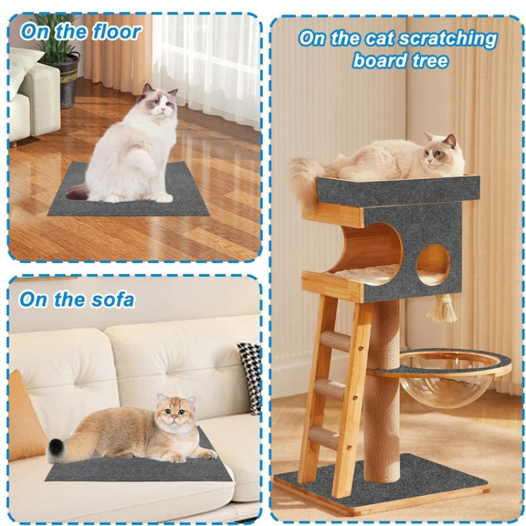 Trimmable Self-Adhesive Cat Scratching Mat DIY Climbing Cat Scratcher, 30 x 100cm, 40 x 100cm, 60 x 100cm