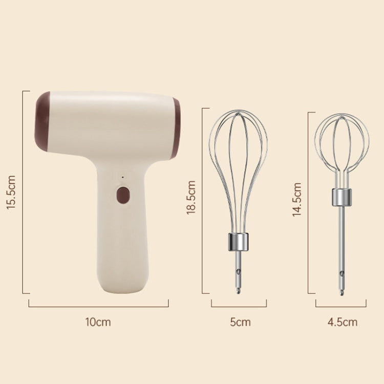 Wireless Mini Handheld Multi-Function Electric Stirring Mixer, Single Stick Khaki, Single Stick Beige, Double Stick Khaki, Double Stick Beige