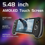ANBERNIC RG556 Handheld Game Console Android 13 System 5.48-Inch AMOLED Screen WIFI Bluetooth Game Player, 128GB+128GB, 128GB+256GB