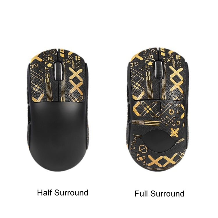 For Logitech GPW 2-Generation Mouse Anti-Slip Stickers Absorb Sweat Paste, White Print Half Surround, Black Gold Print Half Surround, Black Print Half Surround, Black Print Fully Surround, White Print Fully Surround, Black Gold Fully Surround