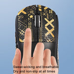 For Logitech GPW 2-Generation Mouse Anti-Slip Stickers Absorb Sweat Paste, White Print Half Surround, Black Gold Print Half Surround, Black Print Half Surround, Black Print Fully Surround, White Print Fully Surround, Black Gold Fully Surround