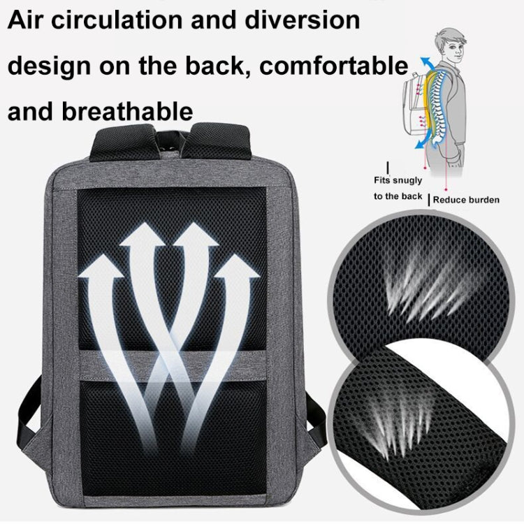 Multifunctional Waterproof Business Sports Laptop Backpack with USB Port, 15 inch, 17 inch