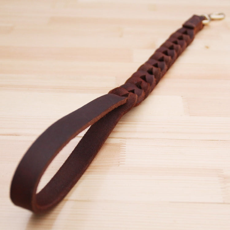 Leather Pet Leash Short Pull Rope Dog Chain, 1.8x50cm
