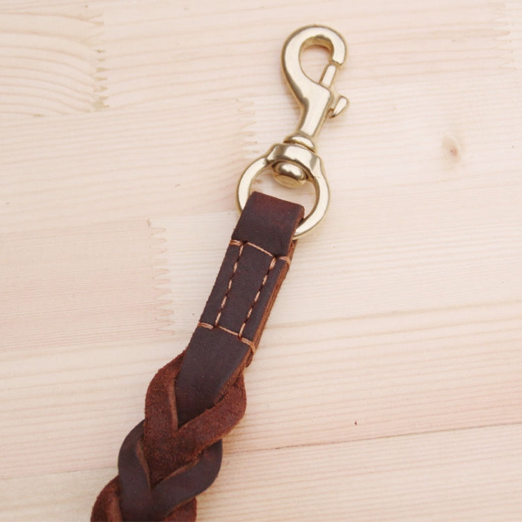 Leather Pet Leash Short Pull Rope Dog Chain, 1.8x50cm
