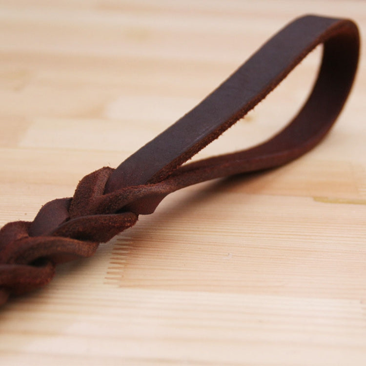Leather Pet Leash Short Pull Rope Dog Chain, 1.8x50cm