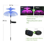 Solar Optical Fiber Jellyfish Lights Outdoor LED Waterproof Garden Decoration Ambiance Light, Stars (Stainless Steel Tube), Stars (Transparent Tube)