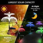Solar Optical Fiber Jellyfish Lights Outdoor LED Waterproof Garden Decoration Ambiance Light, Stars (Stainless Steel Tube), Stars (Transparent Tube)