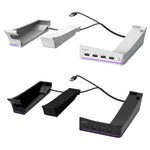 Support horizontal IPEGA PG-P5S021 pour éclairage RGB avec 4 hubs USB, blanc et noir, compatible avec la Sony PS5 Slim.