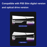 Support horizontal IPEGA PG-P5S021 pour éclairage RGB avec 4 hubs USB, blanc et noir, compatible avec la Sony PS5 Slim.