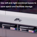 Support horizontal IPEGA PG-P5S021 pour éclairage RGB avec 4 hubs USB, blanc et noir, compatible avec la Sony PS5 Slim.