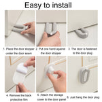 Household Hole-Free Fixed Doorstop Anti-Collision Donut Door Stopper
