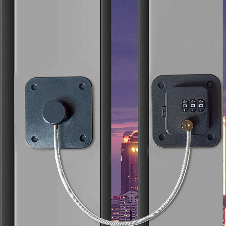 Child Safety Lock No Hole Window Limiter Refrigerator Drawer Cabinet Combination Lock, 3-bit Black, 3-bit White, 2-bit Black, 2-bit White, 2-bit Gray