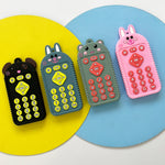 Cartoon Reomte Baby Teething Toys Silicone Baby Teether for Newborn Toddlers Infants, Puppy Black, Puppy Blue, Puppy Green, Bunny Black, Bunny Blue, Bunny Green, Bear Black, Bear Blue, Bear Green