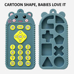 Cartoon Reomte Baby Teething Toys Silicone Baby Teether for Newborn Toddlers Infants, Puppy Black, Puppy Blue, Puppy Green, Bunny Black, Bunny Blue, Bunny Green, Bear Black, Bear Blue, Bear Green