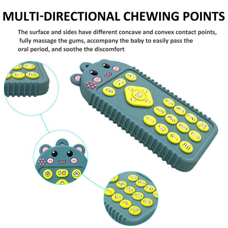 Cartoon Reomte Baby Teething Toys Silicone Baby Teether for Newborn Toddlers Infants, Puppy Black, Puppy Blue, Puppy Green, Bunny Black, Bunny Blue, Bunny Green, Bear Black, Bear Blue, Bear Green