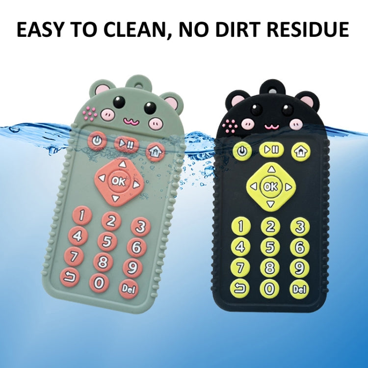 Cartoon Reomte Baby Teething Toys Silicone Baby Teether for Newborn Toddlers Infants, Puppy Black, Puppy Blue, Puppy Green, Bunny Black, Bunny Blue, Bunny Green, Bear Black, Bear Blue, Bear Green