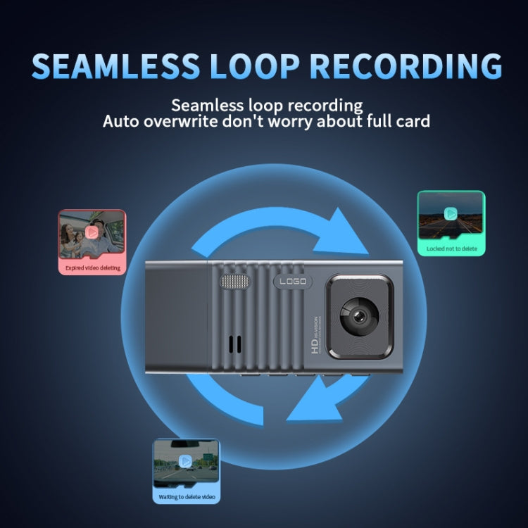 3 Camera Lens 3-inch IPS Screen WiFi Car Dash Cam 1080P Night Vision Dash Camera for Cars, 32G, 64G